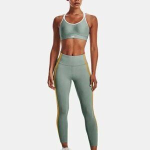 Under Armour inchUA Meridian shineinch yoga stretch green and yellow ankle leggi